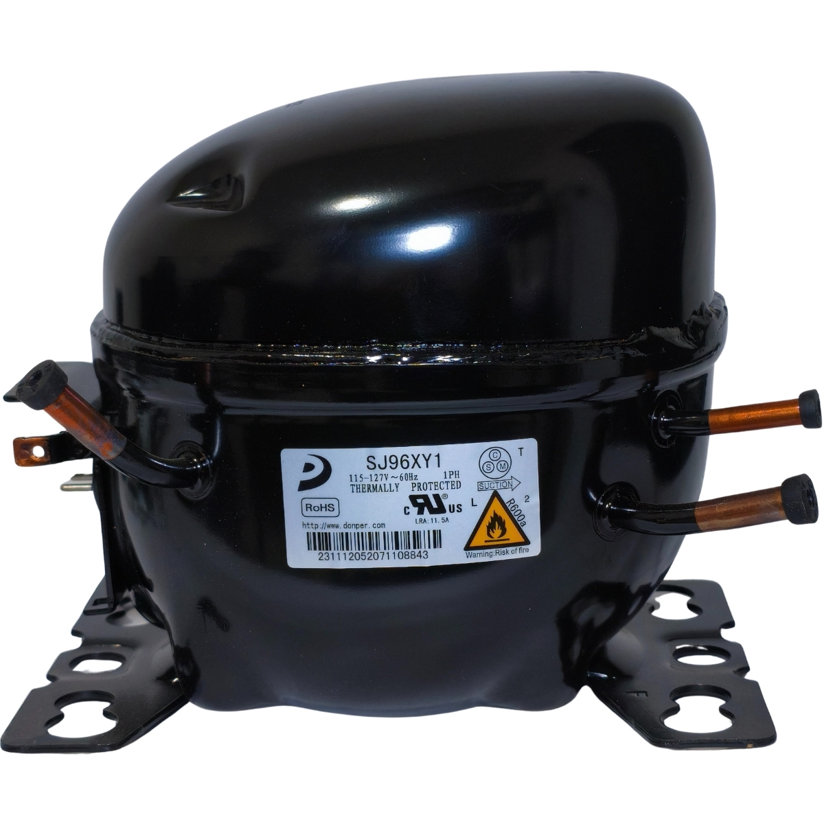 Compresor Nevera 1/6 HP Donper Original - Motor de Refrigeración R600a 110V (Modelo SJ96XY1) - Imagen 11