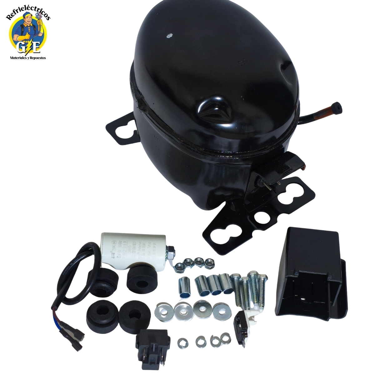 Compresor Nevera 1/6 HP Donper Original - Motor de Refrigeración R600a 110V (Modelo SJ96XY1) - Imagen 5