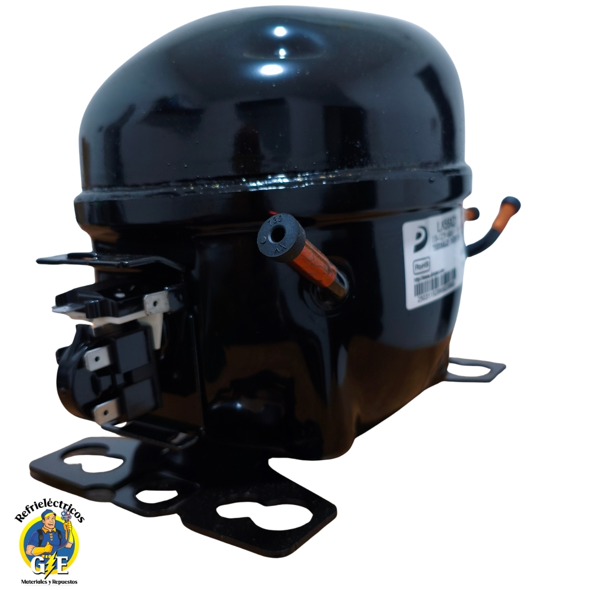 Compresor Nevera 1/6 HP Donper Original - Motor de Refrigeración R134a 110V (Modelo LK56XZ1) - Imagen 5
