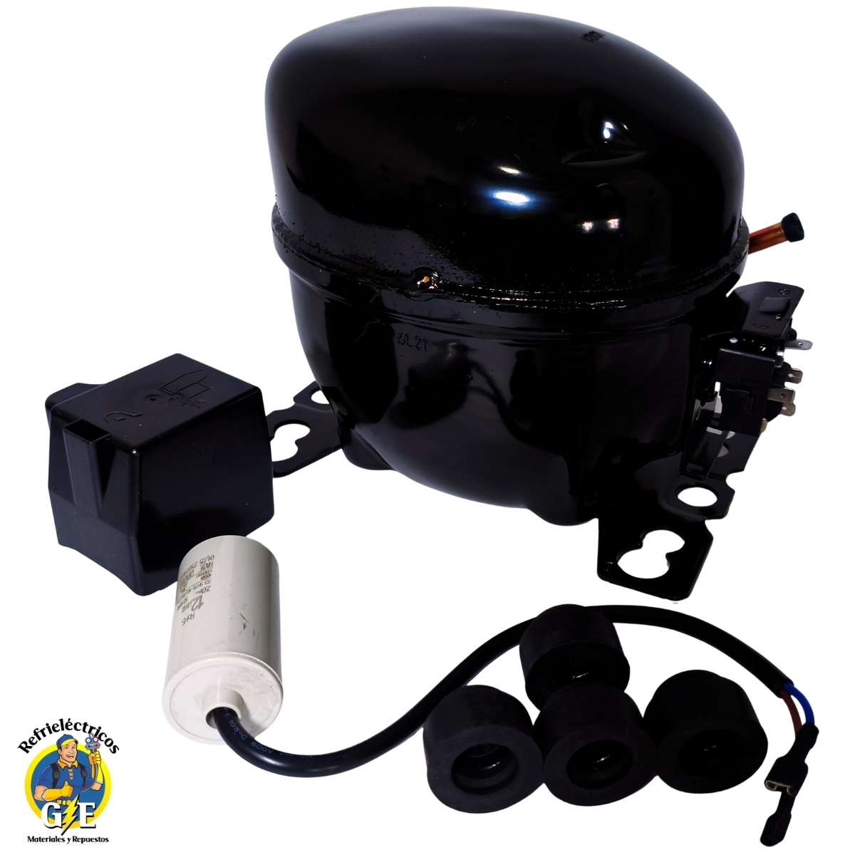 Compresor Nevera 1/5 HP Donper Original - Motor de Refrigeración R134a 110V (Modelo LU66XZ1) - Imagen 6