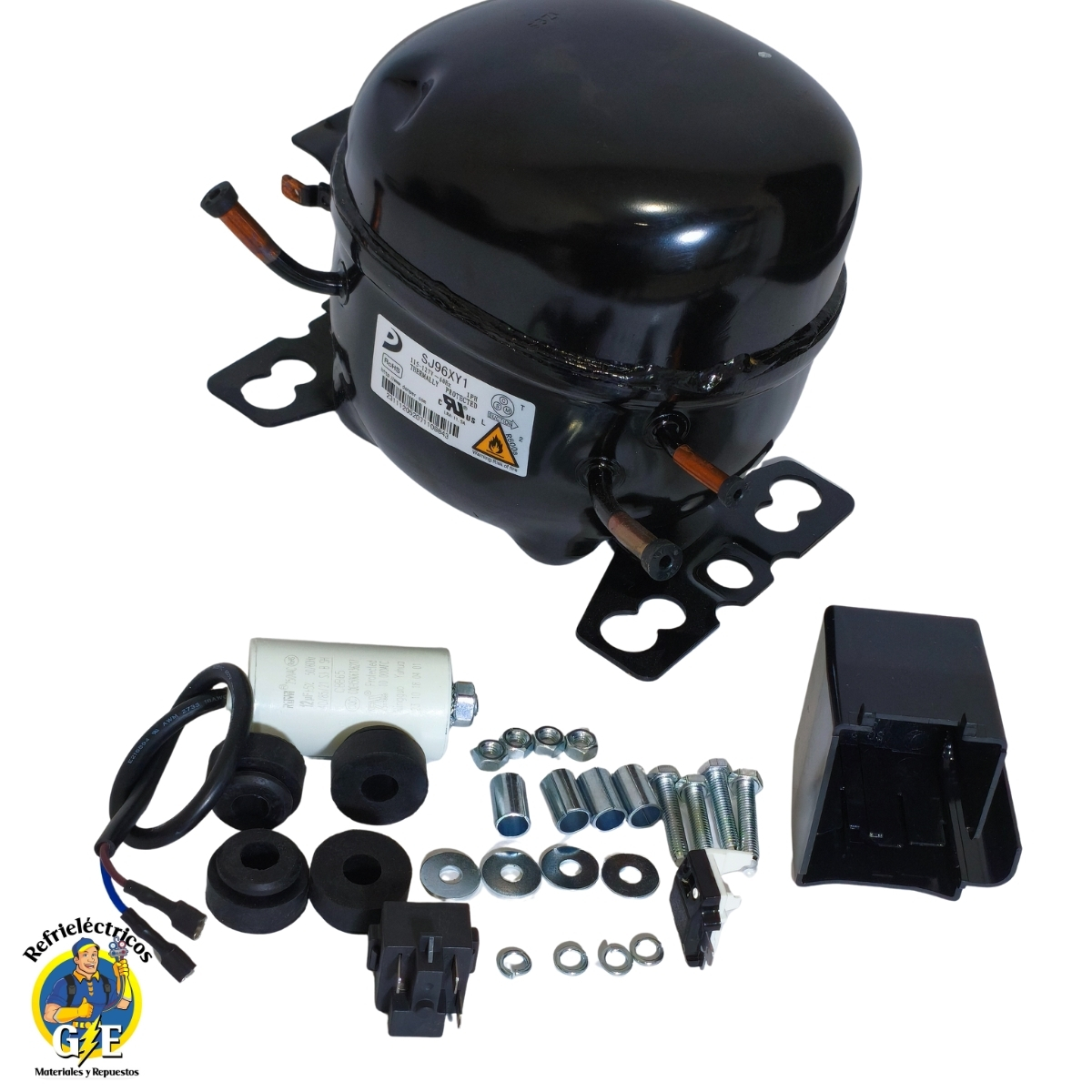 Compresor Nevera 1/6 HP Donper Original - Motor de Refrigeración R600a 110V (Modelo SJ96XY1) - Imagen 6