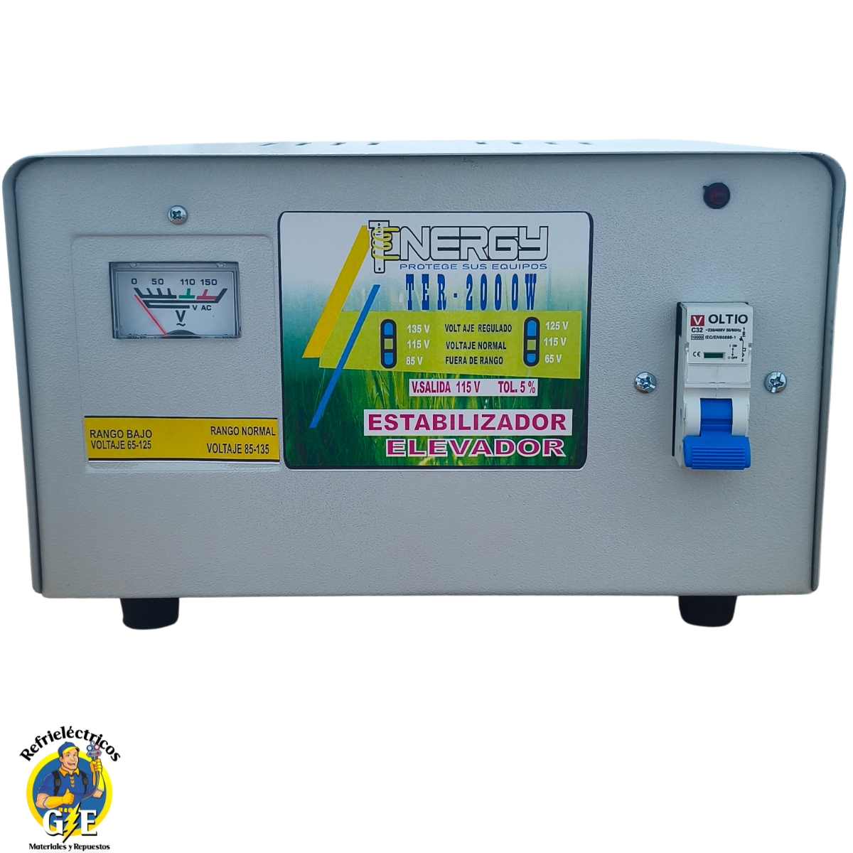 Estabilizador Elevador de Voltaje Tenergy 2000W - Protector de Voltaje Profesional para Neveras y Lavadoras (Modelo TER-2000W) - Imagen 10