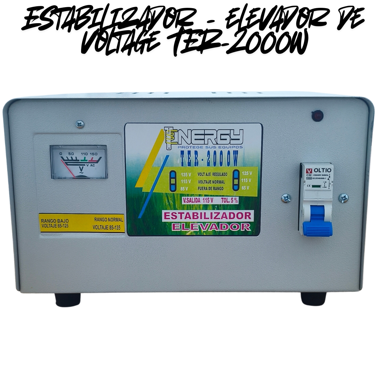 Estabilizador Elevador de Voltaje Tenergy 2000W - Protector de Voltaje Profesional para Neveras y Lavadoras (Modelo TER-2000W) - Imagen 11