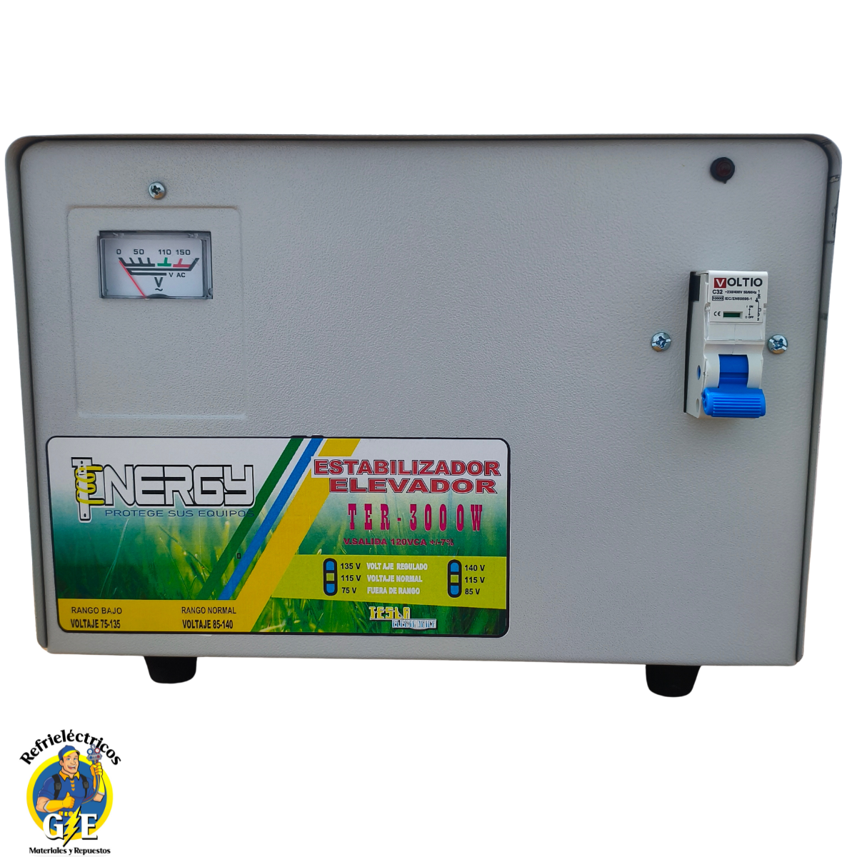 Estabilizador Elevador de Voltaje Tenergy 3000W - Protector Profesional para Neveras, Lavadoras y Hogar (Modelo TER-3000W) - Imagen 11
