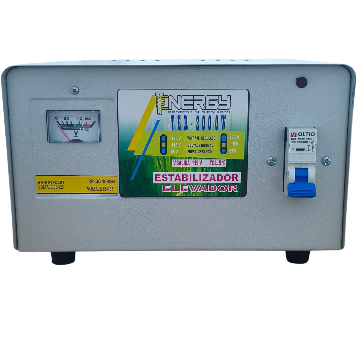 Estabilizador Elevador de Voltaje Tenergy 2000W - Protector de Voltaje Profesional para Neveras y Lavadoras (Modelo TER-2000W) - Imagen 12