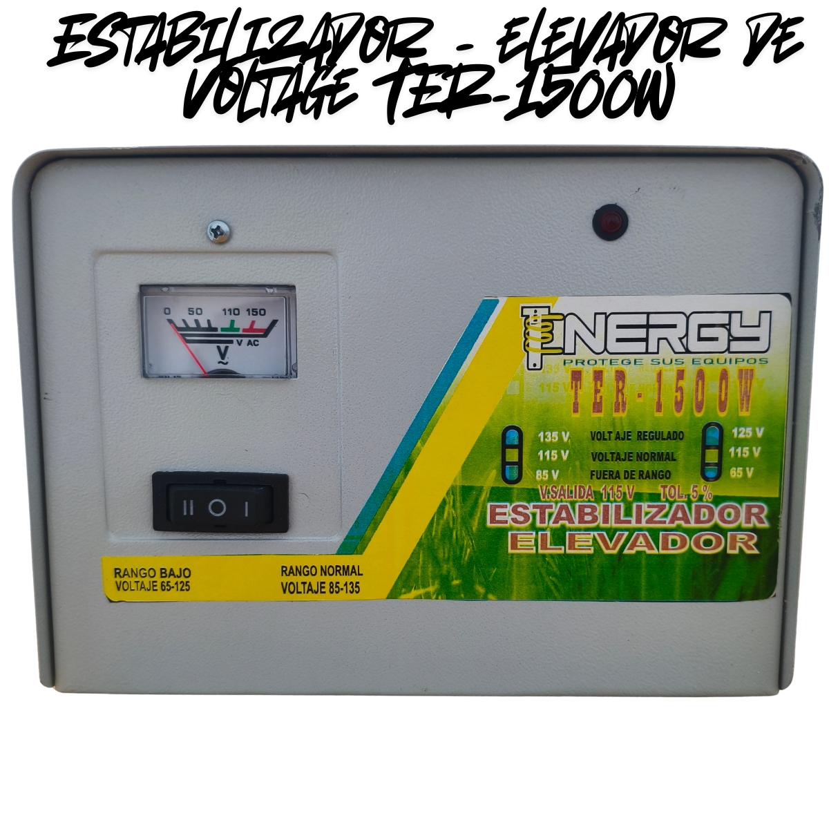 Estabilizador Elevador de Voltaje Tenergy 1500W – Protector de Voltaje Profesional para Neveras y Lavadoras (Modelo TER-1500W) - Imagen 11