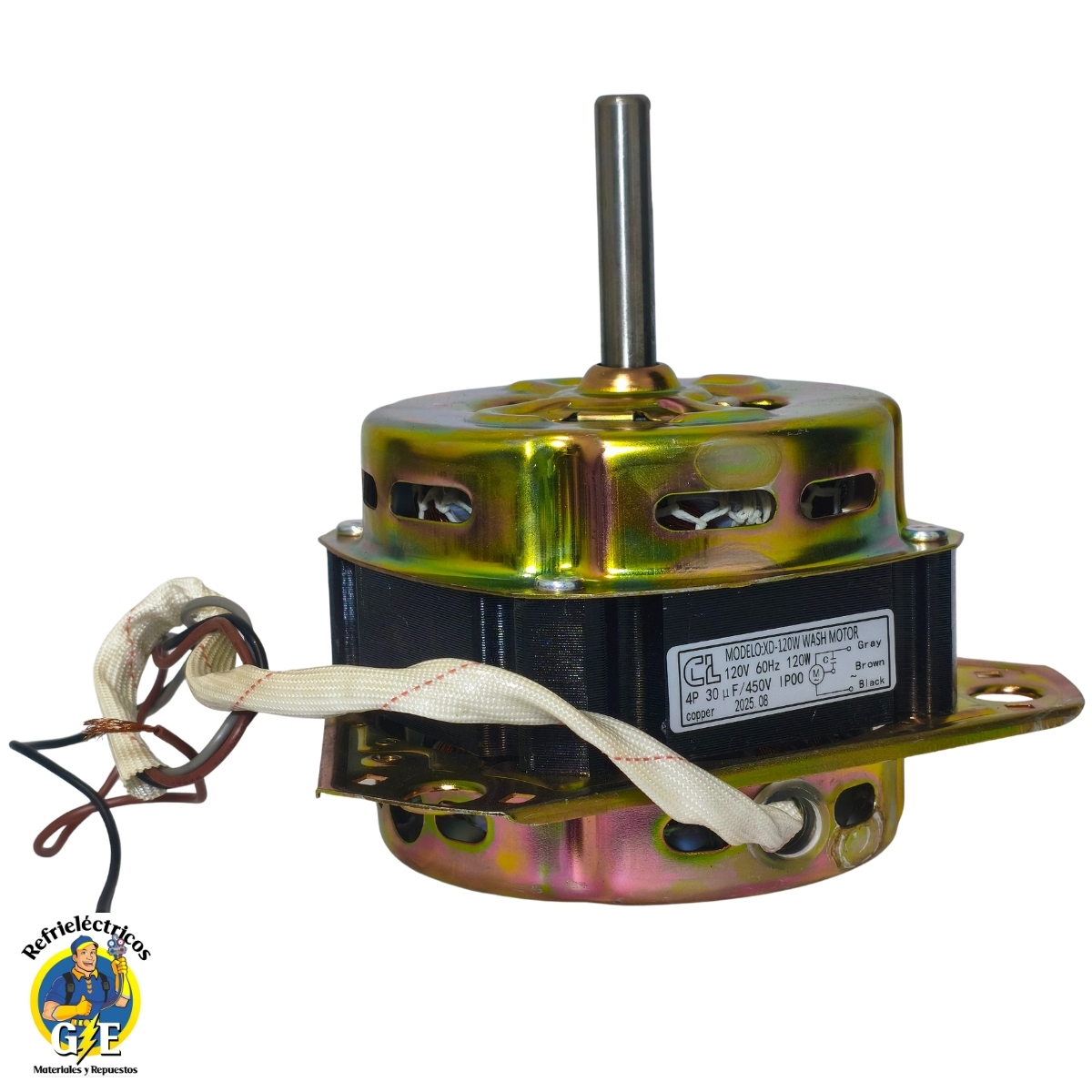 Motor de Lavado CL XD-120W (120W / 120V) para Lavadora - Embobinado 100% Cobre - Imagen 7