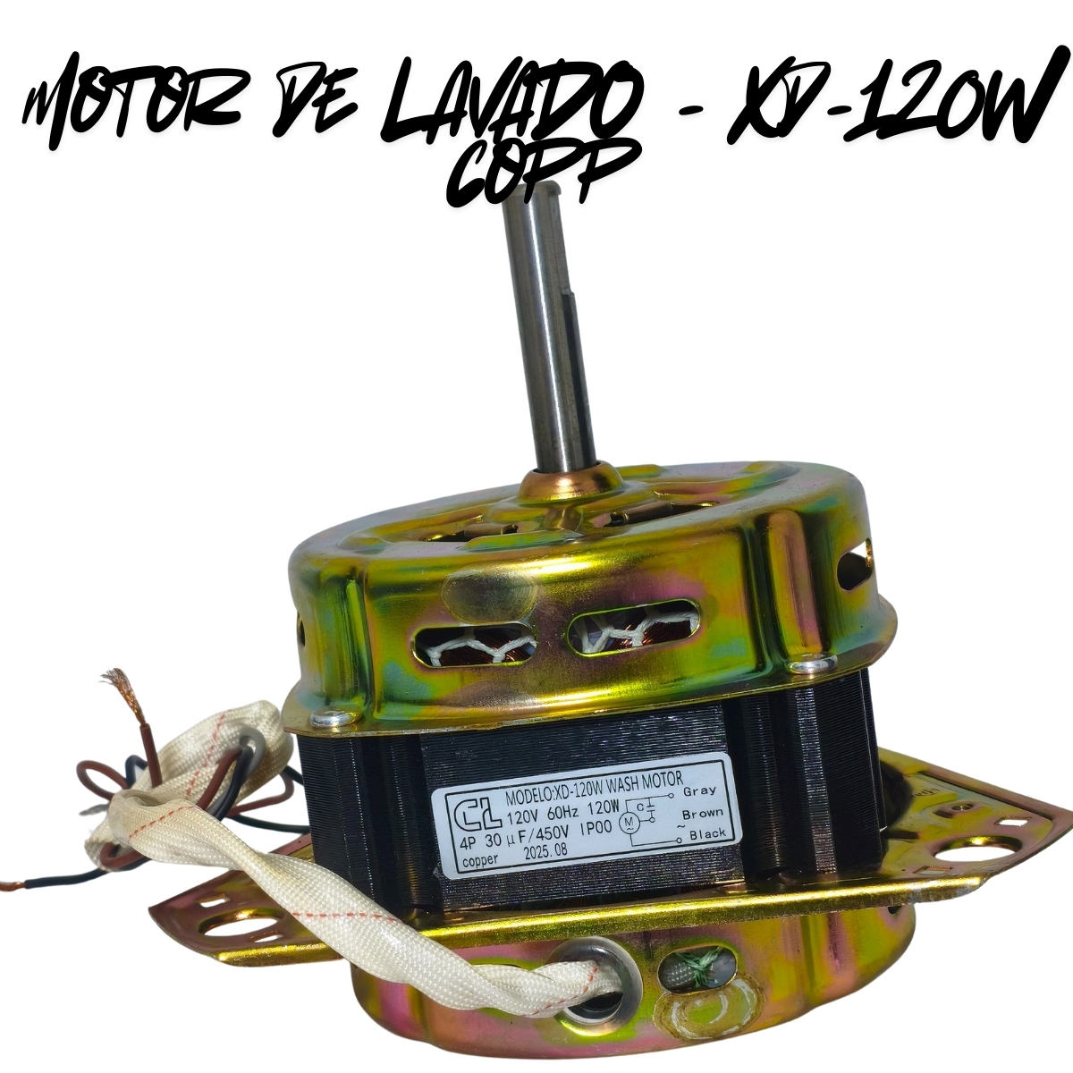 Motor de Lavado CL XD-120W (120W / 120V) para Lavadora - Embobinado 100% Cobre - Imagen 10