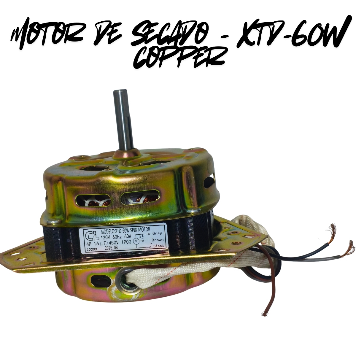 Motor de Secado CL XTD-60W para Lavadora - Embobinado 100% Cobre - Imagen 10