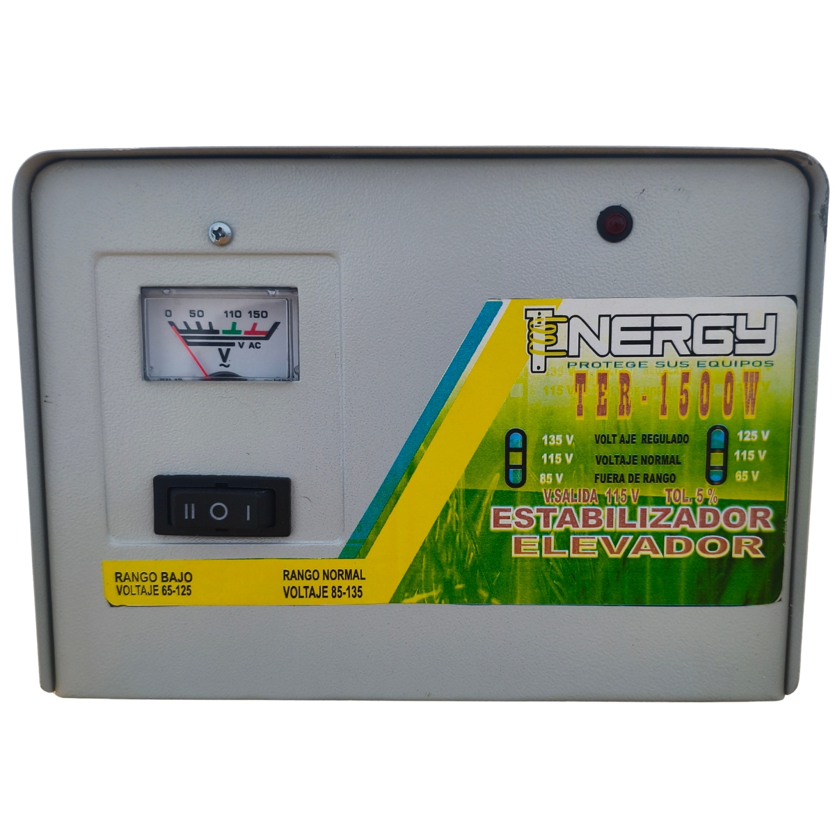 Estabilizador Elevador de Voltaje Tenergy 1500W – Protector de Voltaje Profesional para Neveras y Lavadoras (Modelo TER-1500W) - Imagen 10
