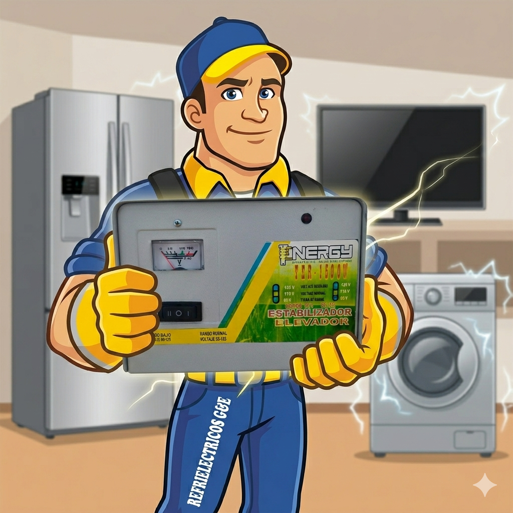 Estabilizador Elevador de Voltaje Tenergy 1500W – Protector de Voltaje Profesional para Neveras y Lavadoras (Modelo TER-1500W) - Imagen 12